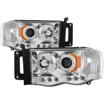 Ram 1500-3500 02-05 Strålkastare Projektor - LED Halo Krom Spyder Auto